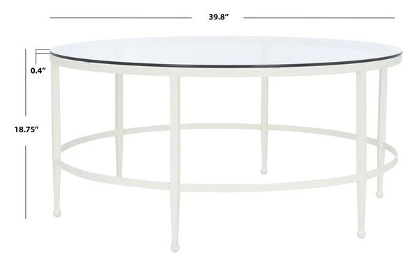 Safavieh Edmund Cocktail Table - White - Image 4