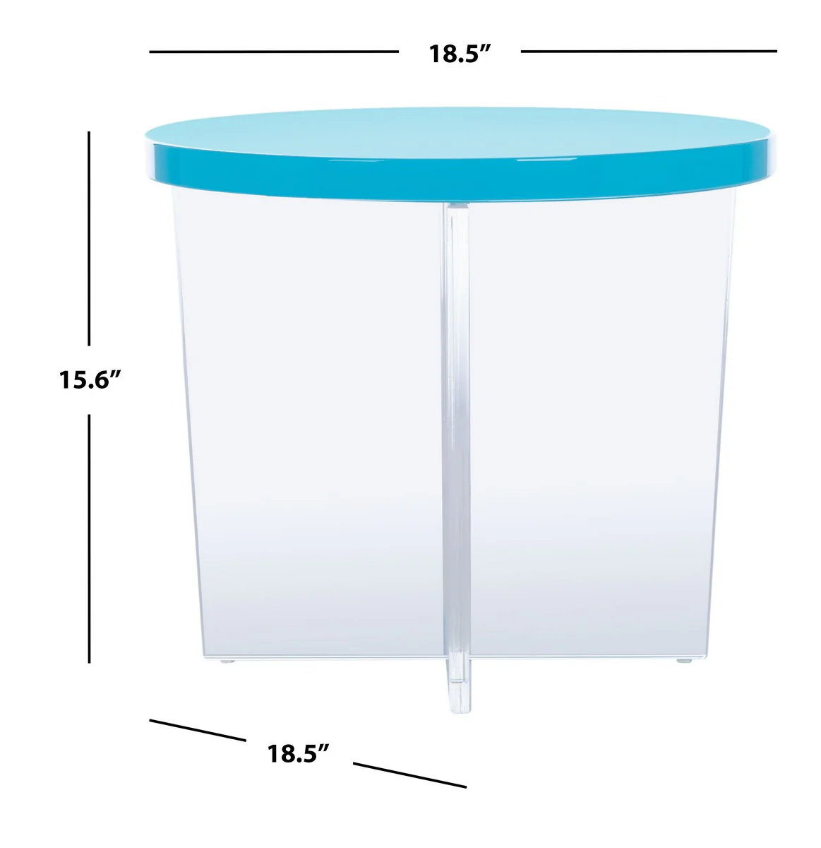 Safavieh Edwards Acryllic Accent Table - Turquoise - Image 2