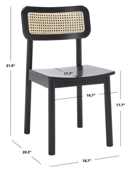 Safavieh Egon Dining Chair Set Of 2 - Black - Image 4