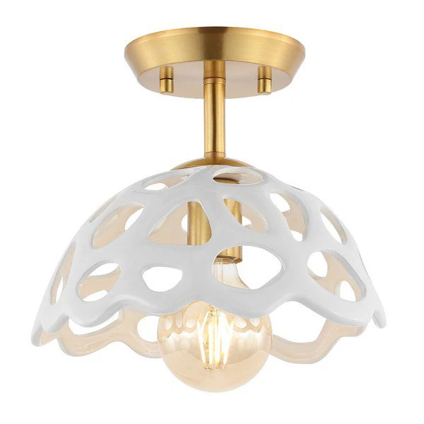 Safavieh Eldrid Flush Mount - Brass Gold - Image 2