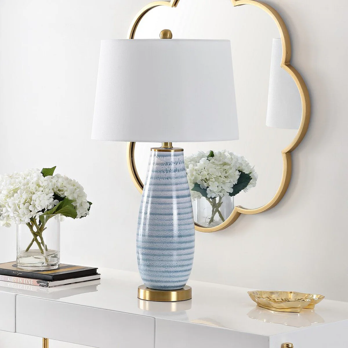 Safavieh Eliana Glass Table Lamp - Blue - Image 3