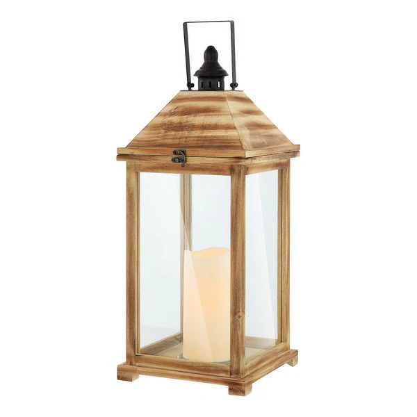 Safavieh Elida Outdoor Lantern - Brown - Image 2