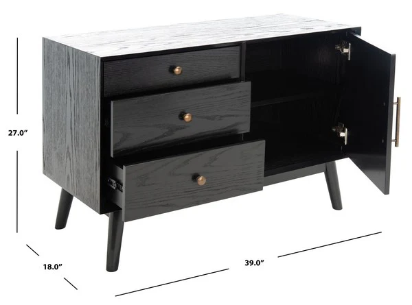 Safavieh Elissa Mid-Century Sm Media - Black - Image 3