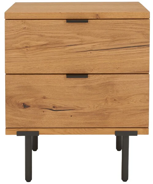Safavieh Elizabella 2 Drawer Wood Night - Oak - Image 2
