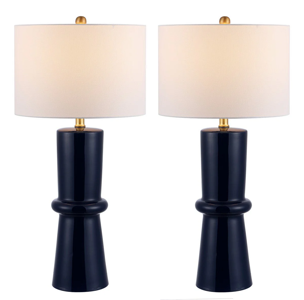 Safavieh Ellaria Ceramic Table Lamp Set Of 2 - Navy - Image 3