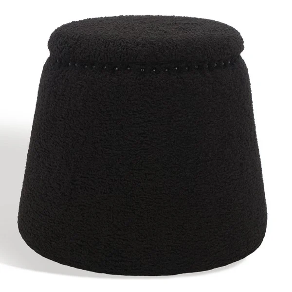 Safavieh Ellerose Ottoman - Black - Image 2