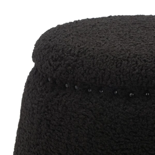 Safavieh Ellerose Ottoman - Black - Image 4