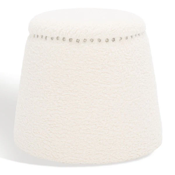 Safavieh Ellerose Ottoman - Ivory - Image 2