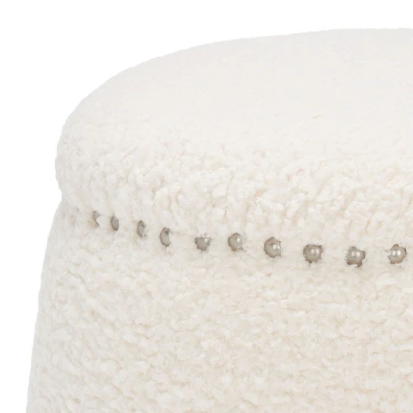 Safavieh Ellerose Ottoman - Ivory - Image 4