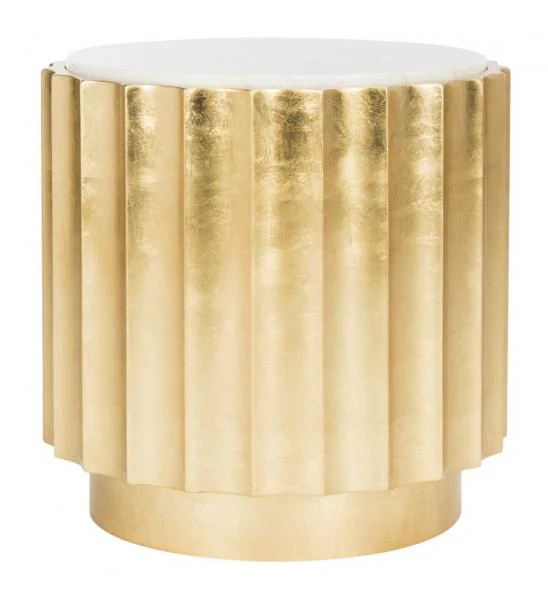 Safavieh Elodie Gold Side Table - Gold - Image 2