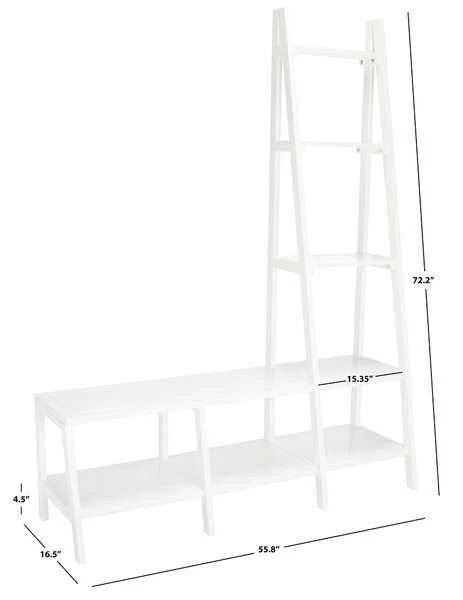 Safavieh Elwin 7 Shelf Etegere - White - Image 4