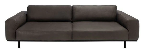 Safavieh Elyssa Leather Sofa - Graphite - Image 2