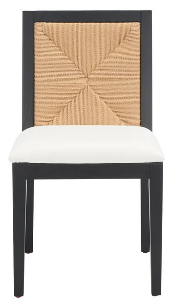 Safavieh Emilio Woven Dining Chair Set Of 2 - Black - Image 3