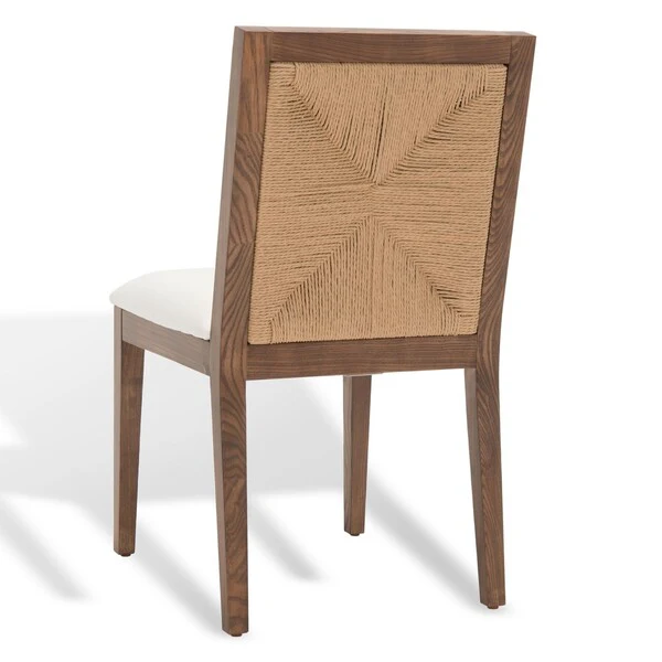 Safavieh Emilio Woven Dining Chair Set Of 2 - Walnut - Image 5