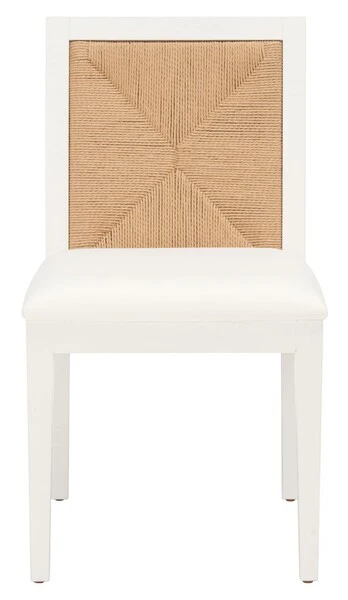 Safavieh Emilio Woven Dining Chair Set Of 2 - White - Image 3
