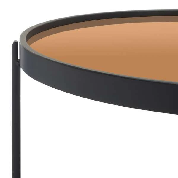 Safavieh Emmerich Mirrored Coffee Table - Rose Gold Top - Image 2