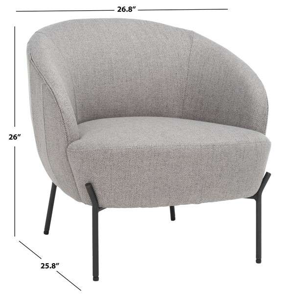 Safavieh Emmi Upholstered Accent Chair - Gray - Image 3