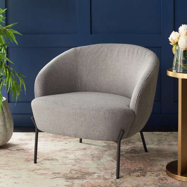 Safavieh Emmi Upholstered Accent Chair - Gray - Image 4