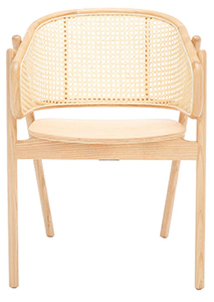 Safavieh Emmy Rattan Back Dining Chair - Natural - Image 2