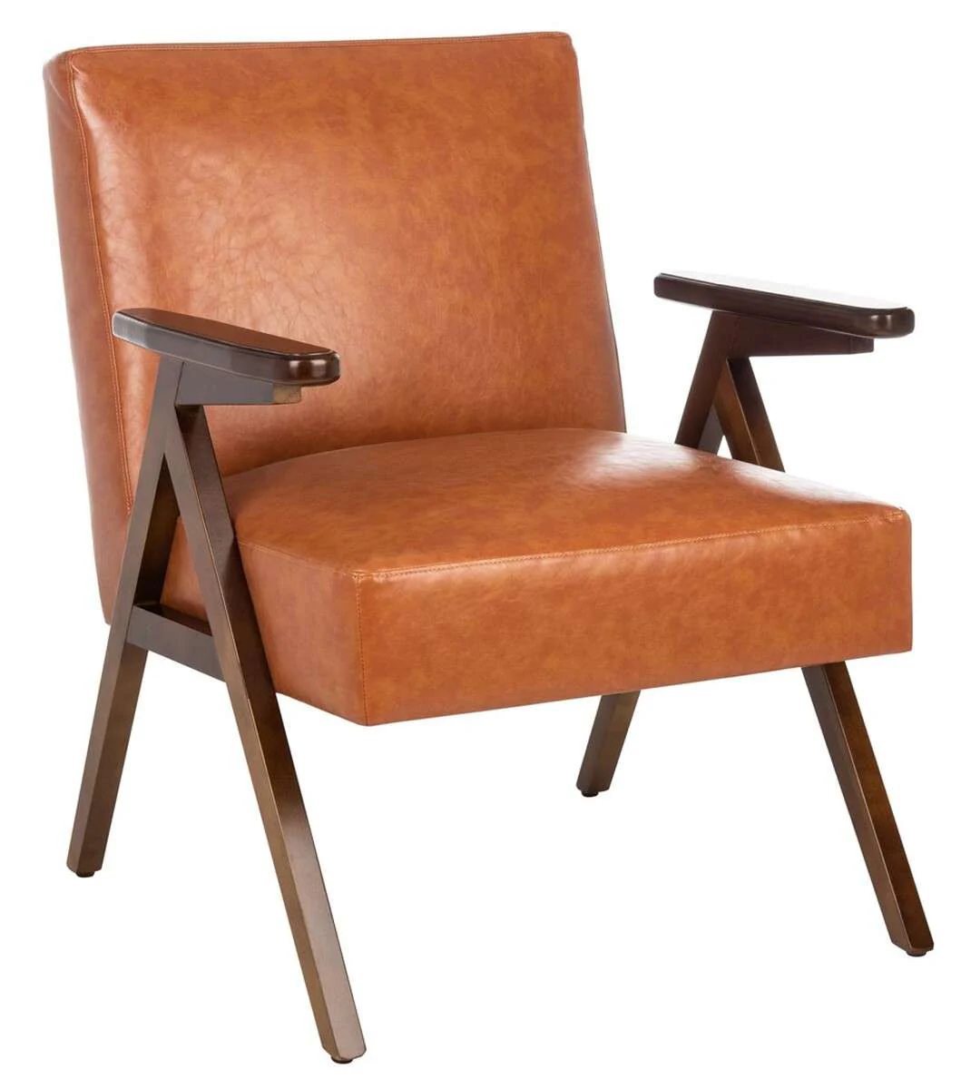Safavieh Emyr Arm Chair - Cognac - Image 3
