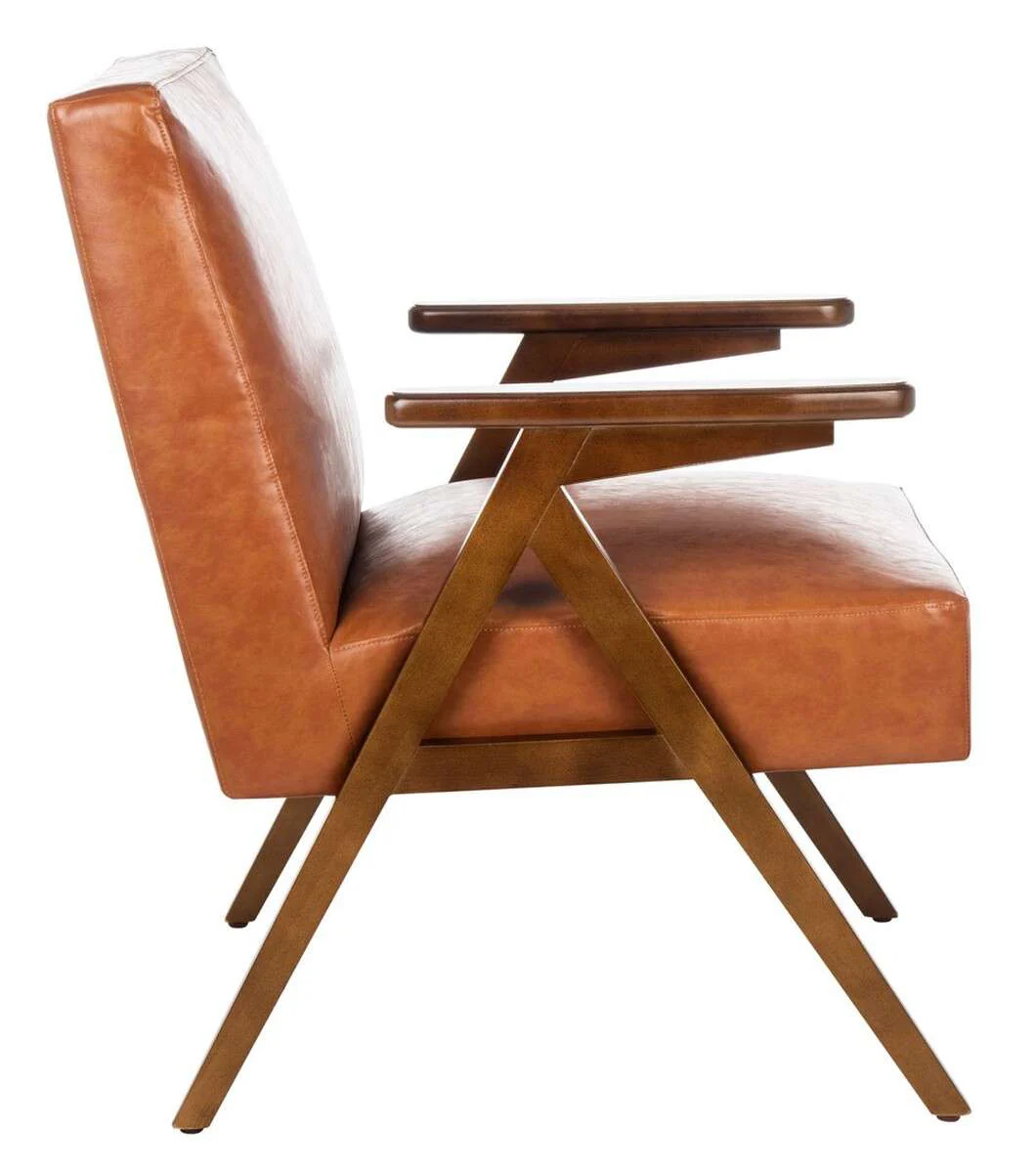 Safavieh Emyr Arm Chair - Cognac - Image 4