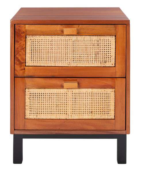 Safavieh Erica 2 Drawer Nightstand - Natural - Image 2