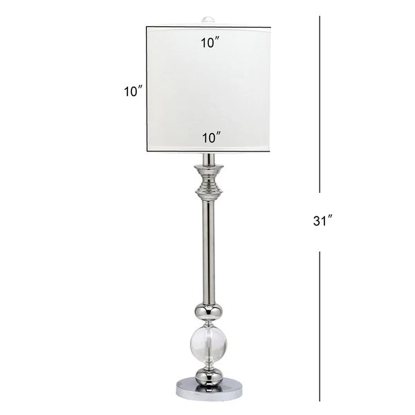 Safavieh Erica, 31 Inch, Crystal, Crystal/Iron Table Lamp Set Of 2 W/ Usb Port? Set Of 2 - Crystal - Image 3