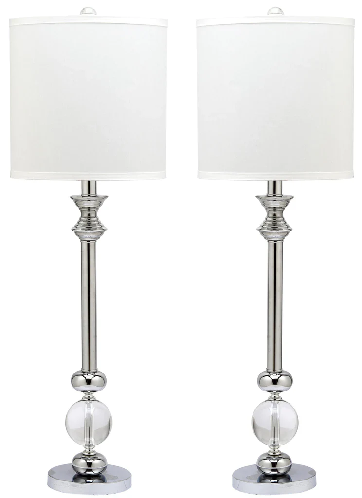 Safavieh Erica 31-Inch H Crystal Candlestick Lamp Set Of 2 - Clear - Image 4