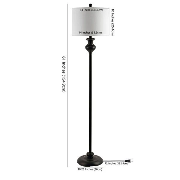 Safavieh Erlan Floor Lamp - Antique Black - Image 3