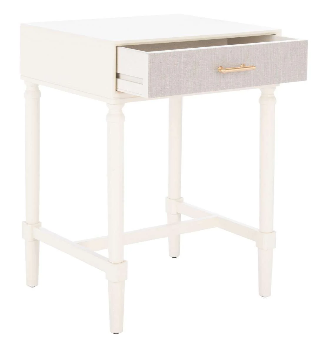 Safavieh Estella 1Drw Accent Table - White - Image 2