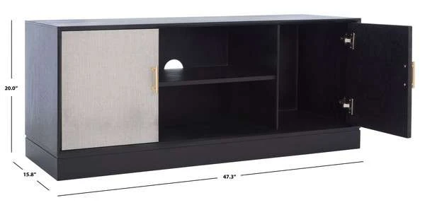 Safavieh Estella 2Dr 1 Shelf Media Stand - Black - Image 4