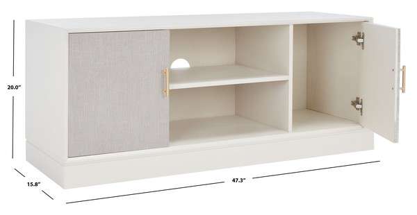 Safavieh Estella 2Dr 1 Shelf Media Stand - White - Image 4