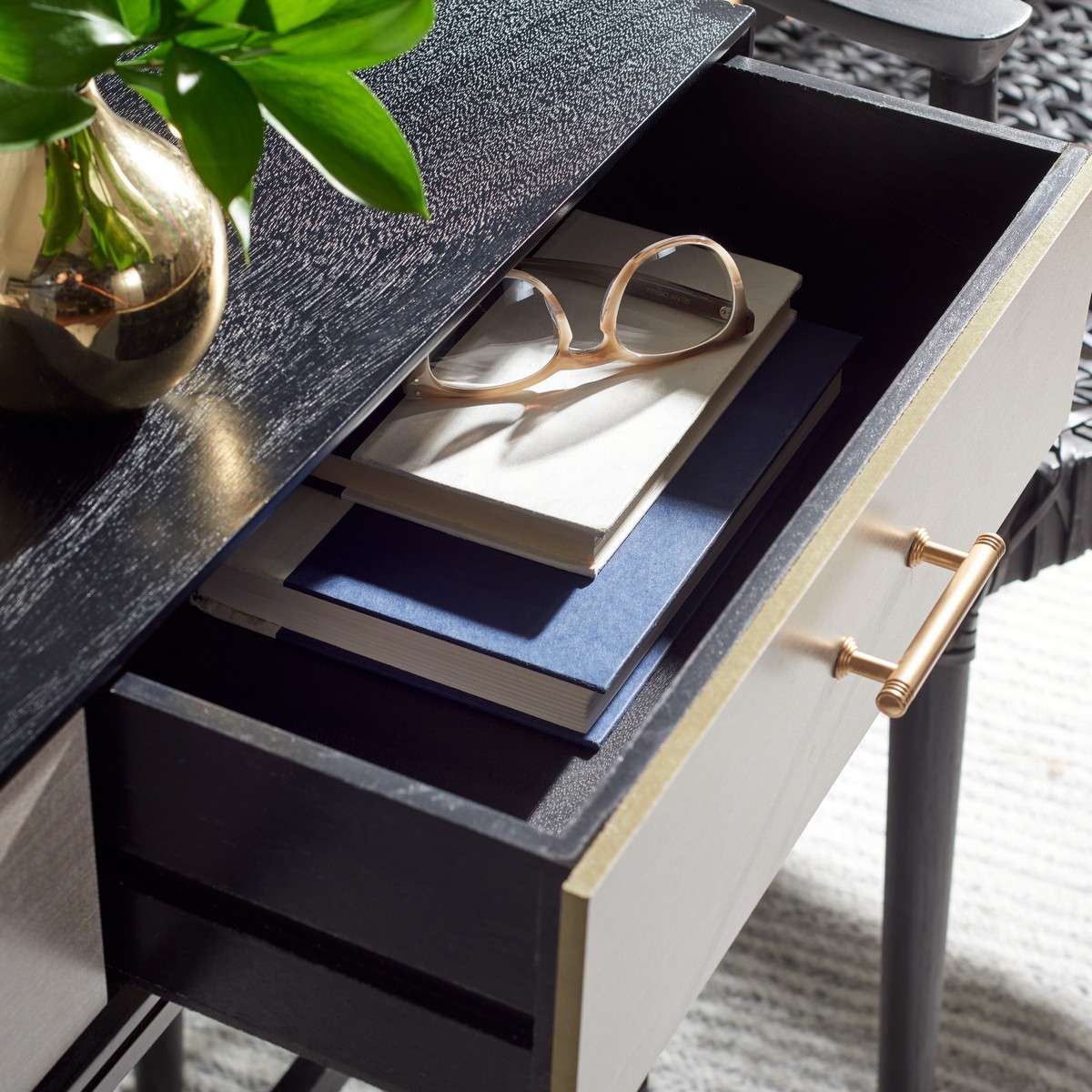 Safavieh Estella 2Drw Console Table - Black - Image 4