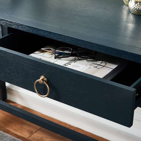 Safavieh Esther 2 Drawer Desk - Navy - Image 3