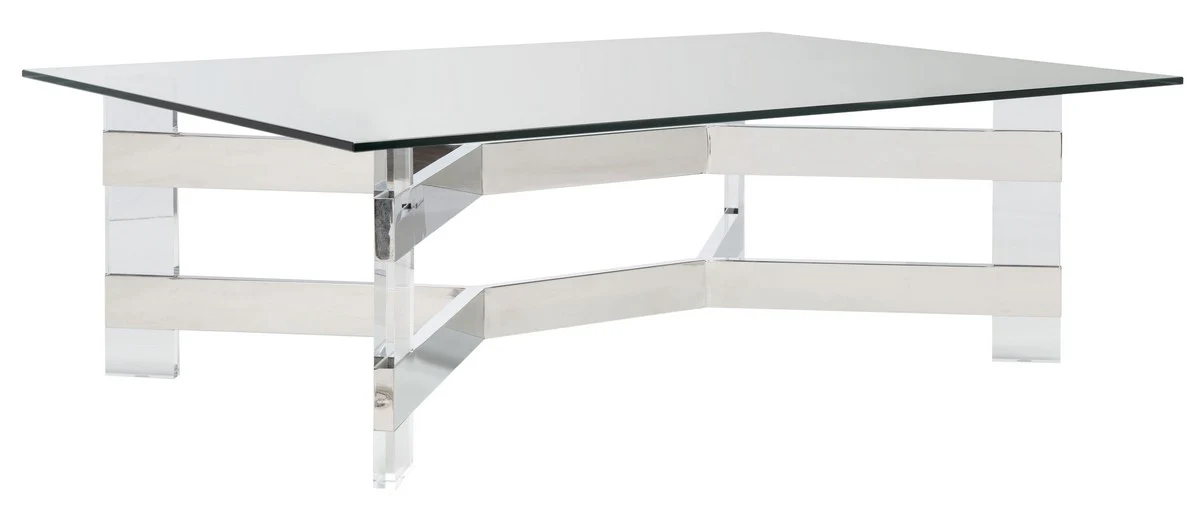 Safavieh Eugene Acrylic Coffee Table - Silver - Image 3
