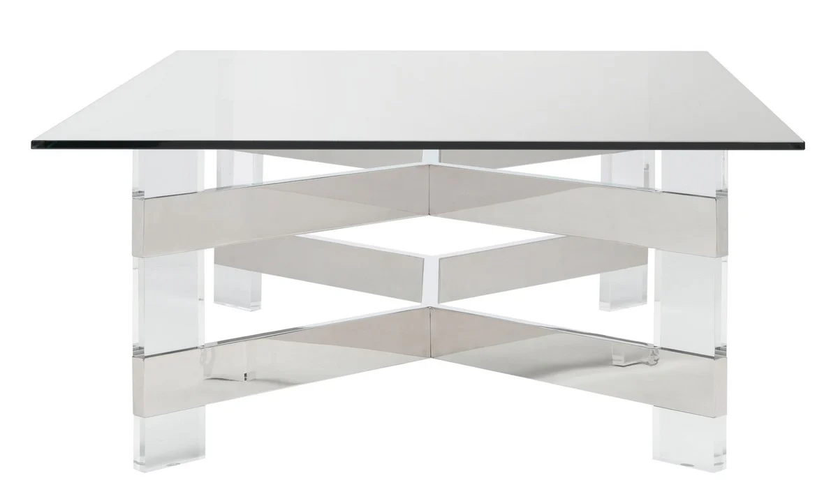 Safavieh Eugene Acrylic Coffee Table - Silver - Image 4
