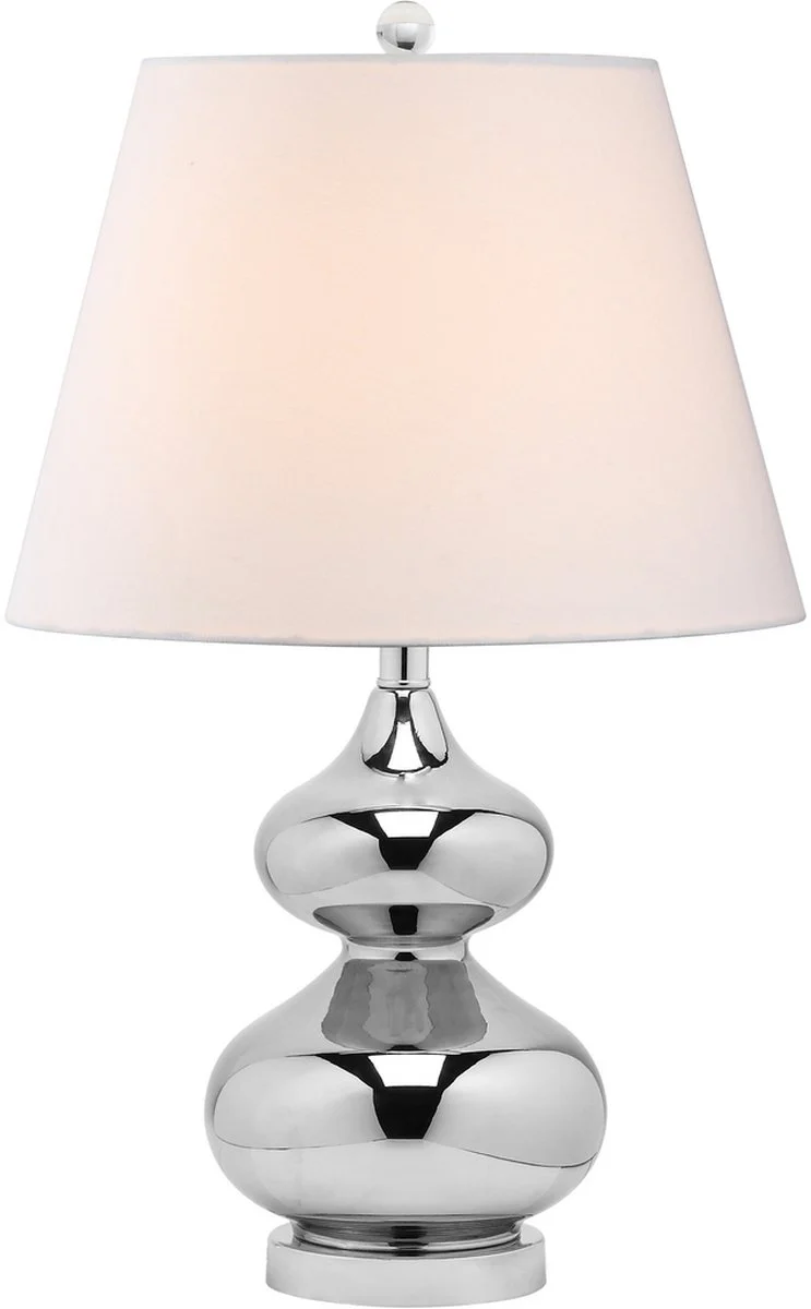 Safavieh Eva 24-Inch H Double Gourd Glass Lamp Set Of 2 - Silver - Image 3