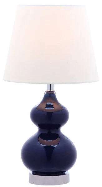 Safavieh Eva Double Mini Table Lamp - Navy - Image 2
