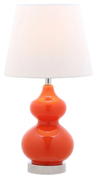 Safavieh Eva Double Mini Table Lamp - Orange - Image 2