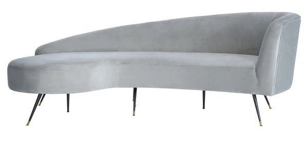 Safavieh Evangeline Parisian Velvet Sofa - Gray - Image 2