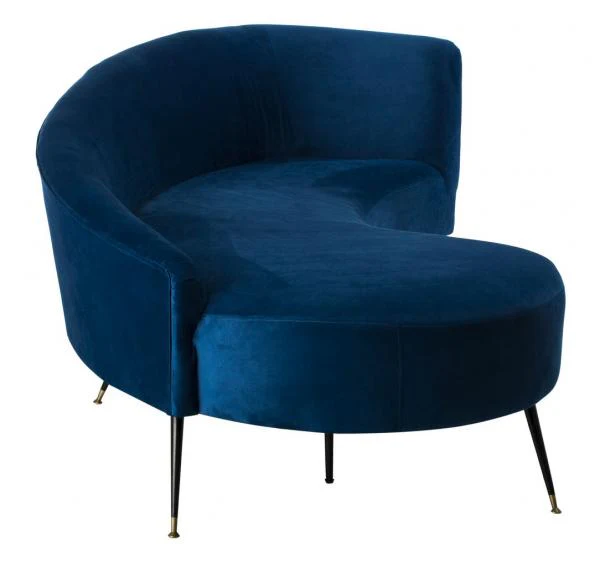 Safavieh Evangeline Parisian Velvet Sofa - Navy - Image 4