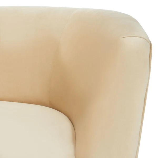 Safavieh Evangeline Parisian Velvet Sofa - Sand - Image 5