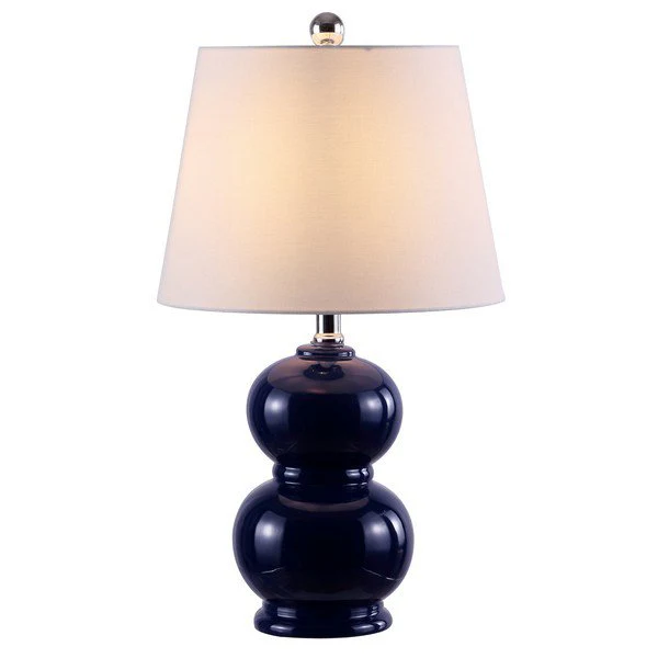 Safavieh Everlee Ceramic Table Lamp - Navy - Image 2