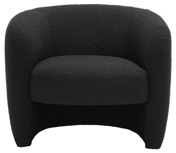 Safavieh Everly Barrel Back Accent Chai - Black - Image 2
