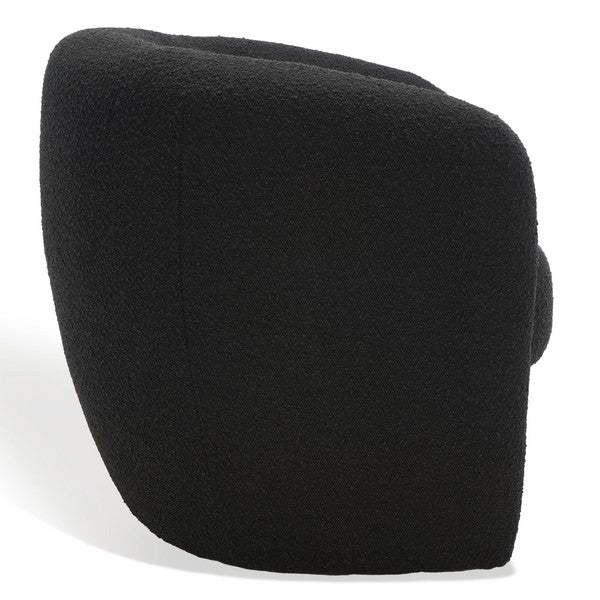 Safavieh Everly Barrel Back Accent Chai - Black - Image 4