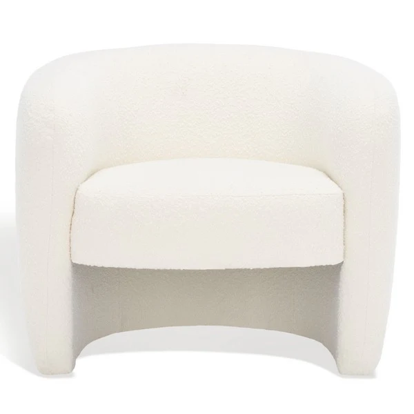 Safavieh Everly Barrel Back Accent Chai - Ivory - Image 2