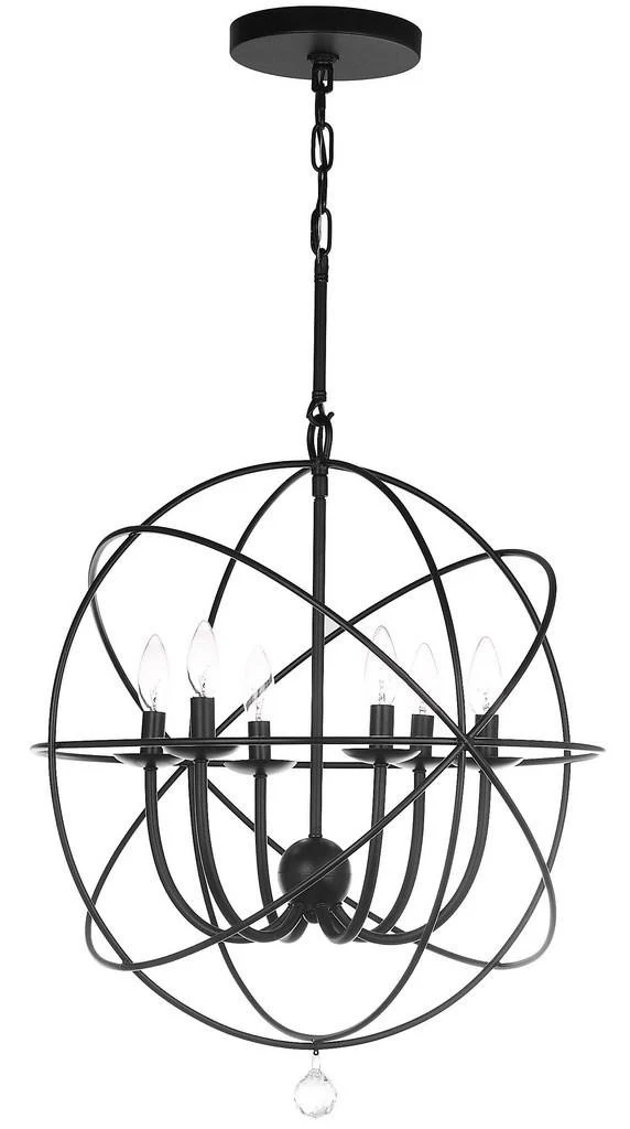 Safavieh Evie 22 Inch-Dia Adjustable Chandelier - Black - Image 2