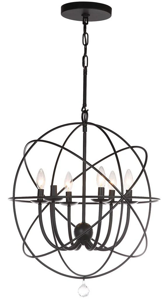 Safavieh Evie 22 Inch-Dia Adjustable Chandelier - Black - Image 3