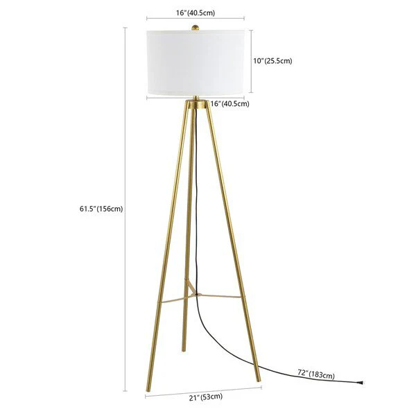 Safavieh Falco Floor Lamp - Gold - Image 3