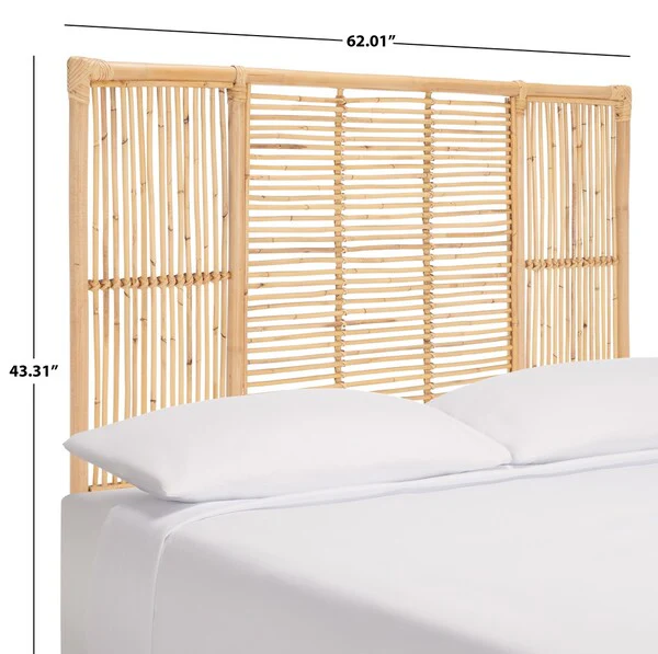 Safavieh Falyn Rectangle Headboard Queen Size - Natural - Image 4
